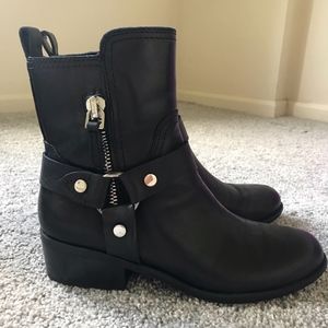 Black Moto Boots Sz 7.5